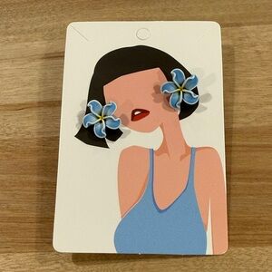 Blue and Yellow Flower Earrings